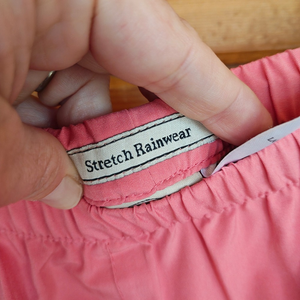 Redhead for Her Pink Rainwear Pants Straight Pull On Stretch Waterproof XS x 30" - Picture 8 of 9